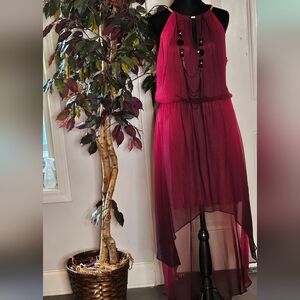 Bisou Bisou by Michele Bohbot Ombre High-Low Halter Dress Size 6